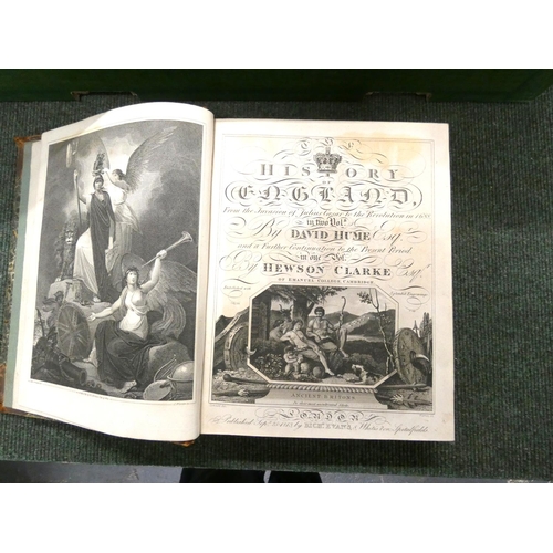 124 - HUME DAVID & CLARKE HEWSON.  The History of England. 3 vols. Eng. frontis, title &... 