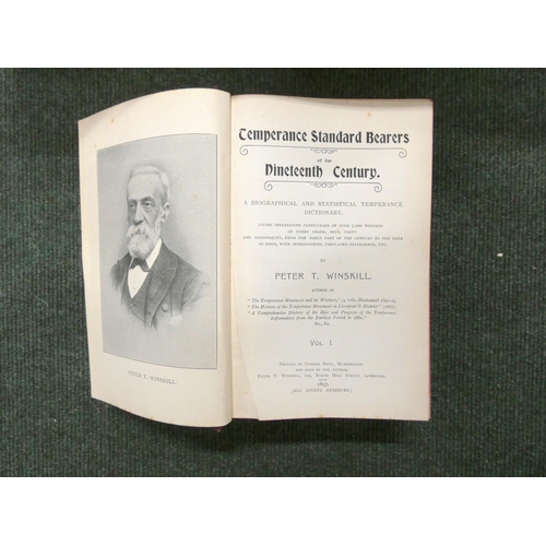 126 - WINSKILL PETER T.  Temperance Standard Bearers of the Nineteenth Century. 2 vols. in one. Port. fron... 