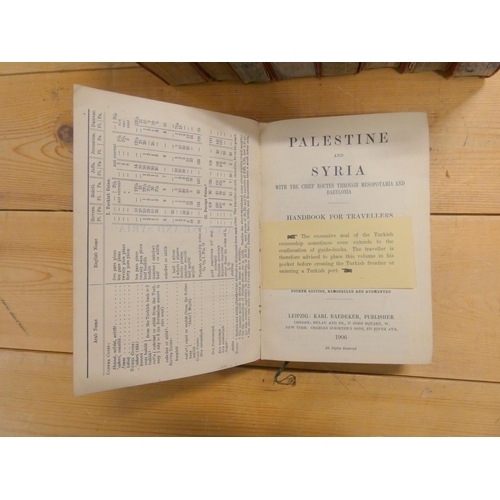 133 - BAEDEKER.  9 various guide books incl. Austria-Hungary, 1911 and Palestine & Syria, 19... 