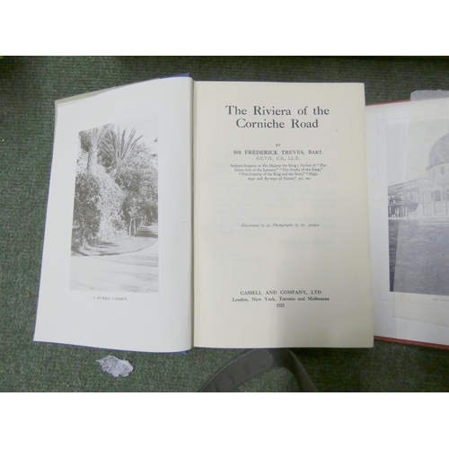 141 - TREVES SIR FREDERICK.  The Riviera of the Corniche Road. Photographic illus. Orig. two tone cloth. 1... 