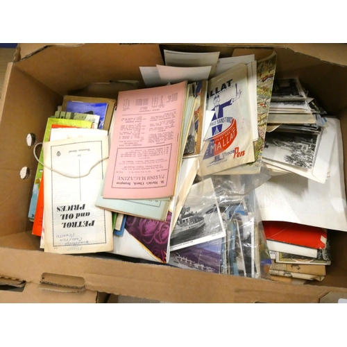 151 - Various.  Large carton of guides, programmes, general topographical & other ephemera, ... 