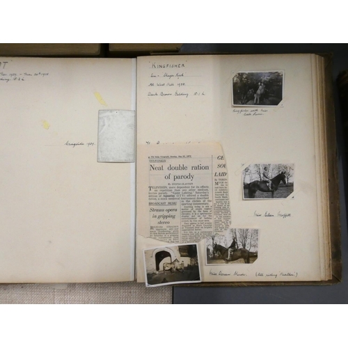 153 - Lee Family.  Four photograph, scrap & cuttings albums, 1870's-1950's incl. local & equestria... 