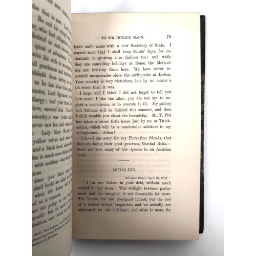 47 - WALPOLE HORACE.  Letters ... to Sir Horace Mann. 4 vols. Frontis. Rubbed dark morocco, top... 