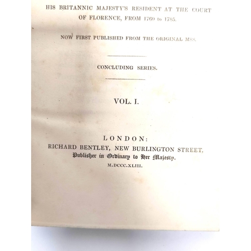 47 - WALPOLE HORACE.  Letters ... to Sir Horace Mann. 4 vols. Frontis. Rubbed dark morocco, top... 