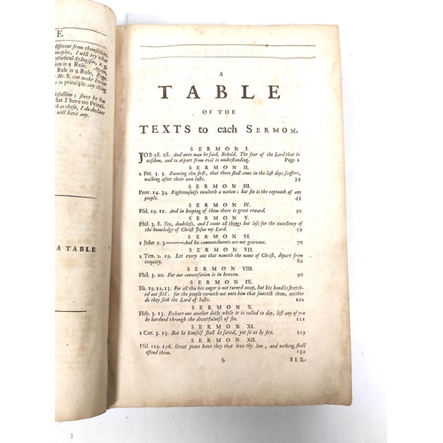 51 - <strong>TILLOTSON JOHN.  </strong>Sermons & Works. Lacking title, frontis, etc. but wi...