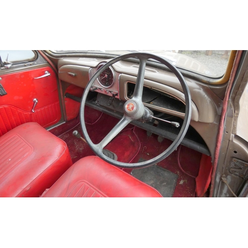 533 - Motor car. Chocolate and cream soft top 1968 Morris Tourer series II model convertible Morris 1000 i... 