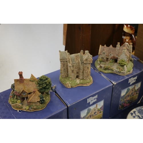 71 - Three Lilliput Lane house models to include Shades of Summer, Claypots Castle and Armada House, all ... 