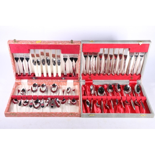 86 - Two cased cutlery sets.