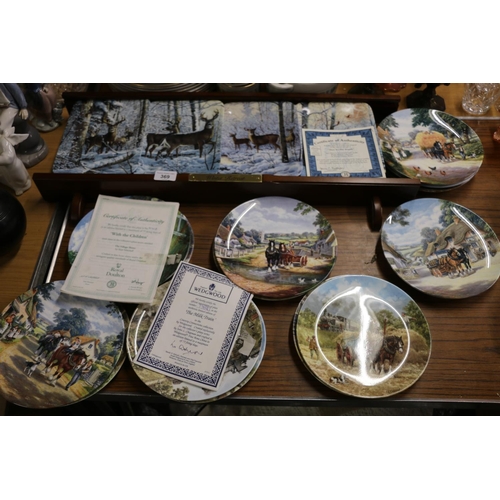 369 - Collectors' plates to include Winter Retreat with wall display, and others.