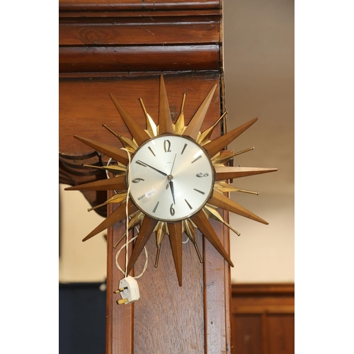 385 - Metamec sunburst wall clock.