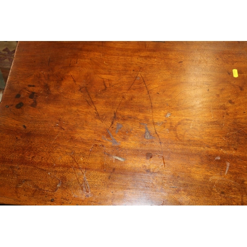 642 - Edwardian mahogany side table with single under tier drawer, 66cm high.