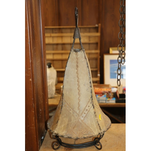 649 - North African style hanging lamp shade.