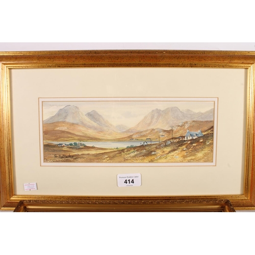 414 - JOHN BATHGATE of Haddington, Toward Clisham near Tarbert Isle of Harris, watercolour, signed lower l... 