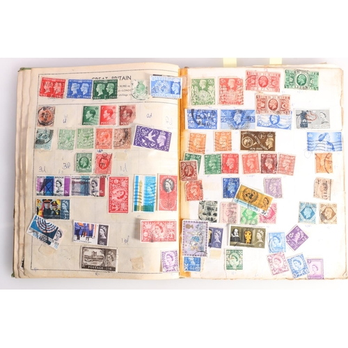 1239 - Stamp collection held in two albums to include red covered album containing GREAT BRITAIN GB Queen V... 