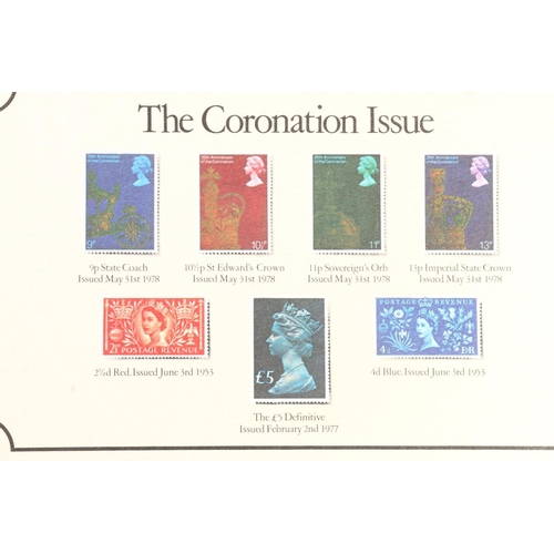 1290 - Hallmark Replicas Limited The Coronation Issue 25th Anniversary 1978 seven silver and silver gilt st... 