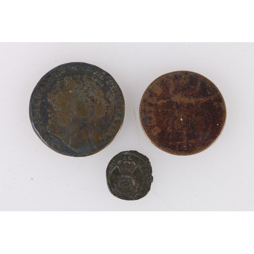 1314 - ENGLAND Charles I (1625-1649) farthing, Charles II (1660-1685) farthing 1672, and IRELAND William an... 