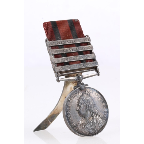 1448 - Medal of 6259 Private P Ryan of the Black Watch Royal Highlanders comprising a Boer War Queen's Sout... 