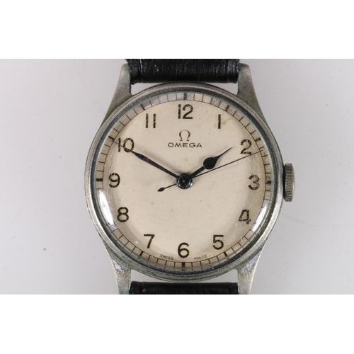 1512 - Gents WWII era military style naval pilots (British Military Fleet Air Arm) Omega wristwatch, the of... 