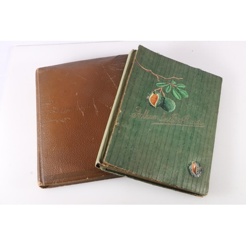 1225 - Two postcard albums containing over 200 postcards to include Mutton Hotel, The Brighton Limited Pull... 