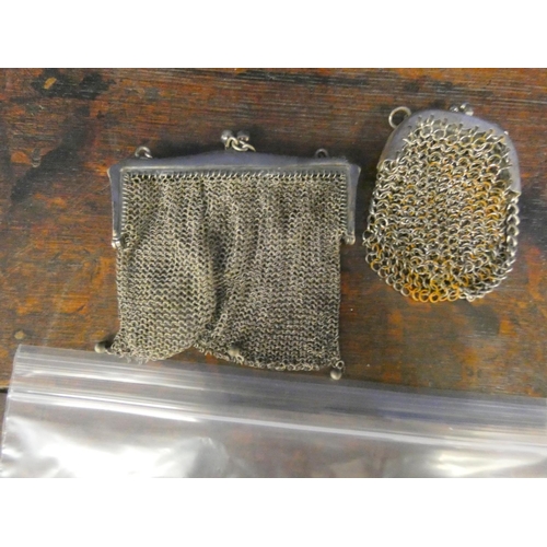 181 - Two Victorian epns mesh purses.