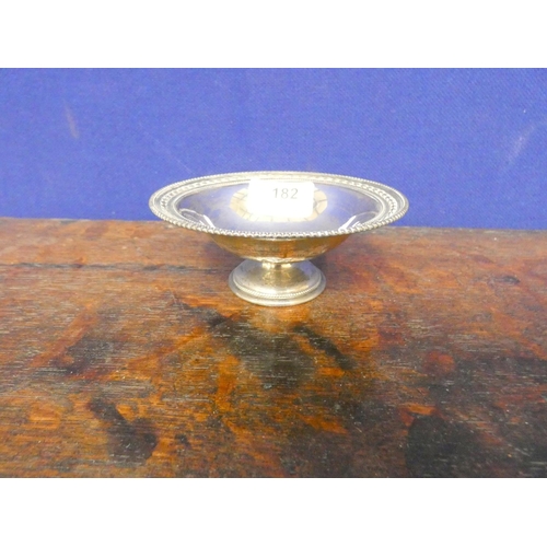182 - George V silver sweet meat dish by James Dixon and Sons Sheffield 1922. Height 5cm 79.7g.