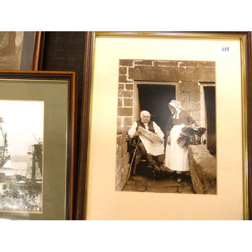 225 - Various antique photos to include town life in the north.