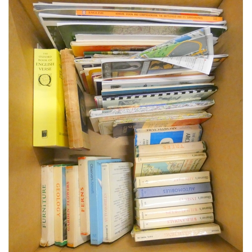 229 - Box of vintage guides and Observer books.