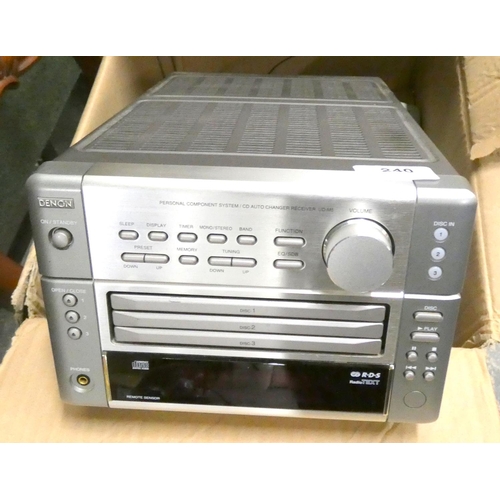 240 - Vintage Denon Hi-Fi unit.