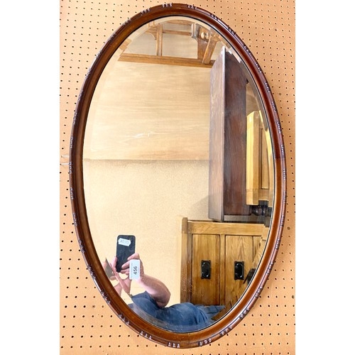 456 - Oval wall mirror, 80cm x 50cm