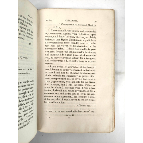 53 - The Spectator.  8 vols. Cloth backed brds. New Edition, 1819.