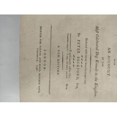 64 - BECKFORD PETER.  Thoughts Upon Hare & Fox Hunting. Eng. frontis & plates, as calle... 