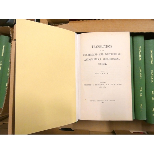 66 - CUMBERLAND & WESTMORLAND ANT. & ARCH. SOCIETY.  Transactions - Old Series. Vol. 1 ... 