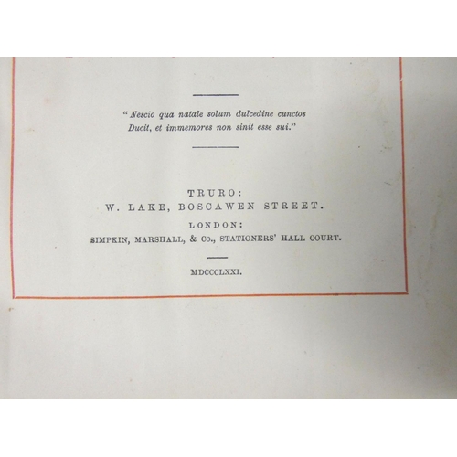 96 - COUCH J. & T. Q.  The History of Polperro. Title in red & black. Fldg. frontis. Ha... 