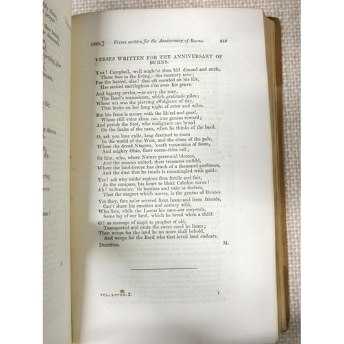 97 - The Dumfries Monthly Magazine & Literary Compendium.  Vols. 1 to 3. Eng. frontis to vo... 