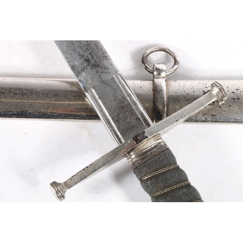 1530 - Scottish Argyll & Sutherland Highlanders broadsword, the etched double fuller blade with Sanspeu... 