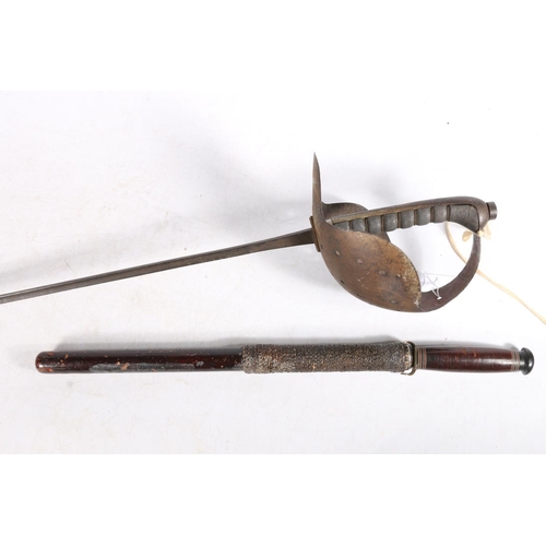 1533 - Commando style dagger, the medial ribbed blade by William Rogers of Sheffield with 'I Cut My Way' to... 