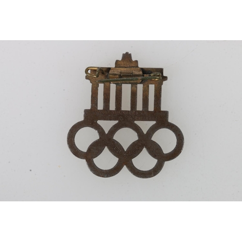 1538 - German 1936 Berlin 'XI Olympiade' enamel Olympics badge by Paulmann & Croneof Ludenscheid.