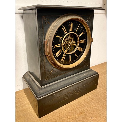 231 - Victorian marble cased mantle clock