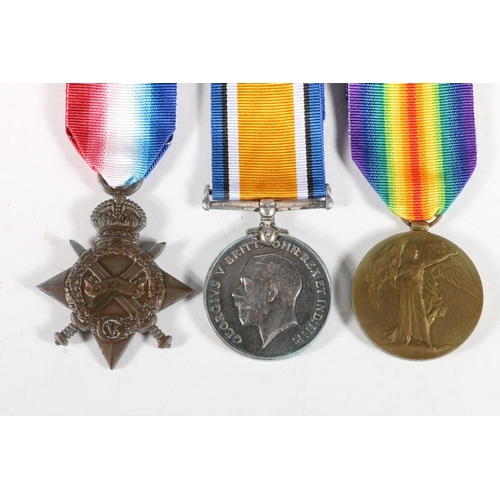 1460 - Medals of 16914 Private John Harper of the 12th Battalion Royal Scots, who was killed in action KIA ... 