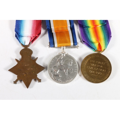 1464 - Medals of 17781 Private James Larkins of the 9th Battalion Scottish Rifles Cameronians, who died 5th... 