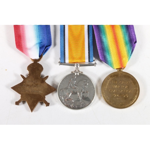 1466 - Medals of S/6482 and 292482 Private David Stott of the Gordon Highlanders comprising WWI war medal, ... 