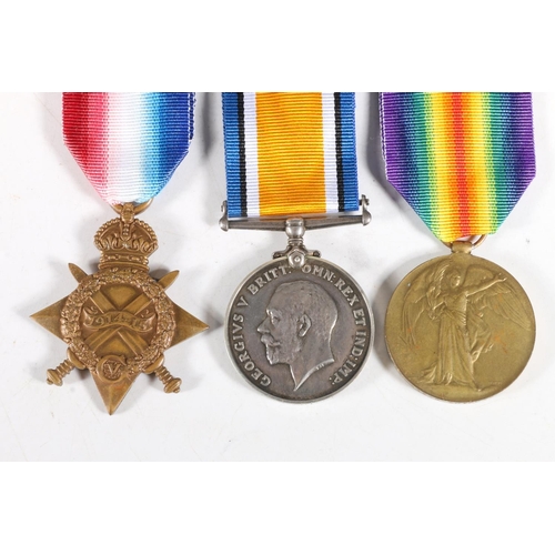 1468 - Medals of 10054 Private Robert Shirkie of the 1st Battalion Scots Guards who died 27th September 191... 