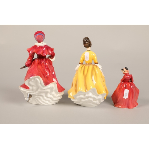 27 - Three Royal Doulton figures, Emma HN3208, Coralie HN2307, and The Skater HN3439