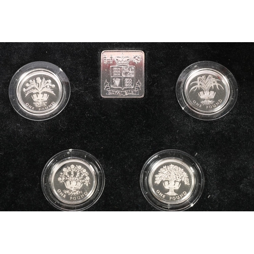 1322 - The Royal Mint UNITED KINGDOM Queen Elizabeth II (1952-2022) silver proof four coin set 'Royal Mint ... 