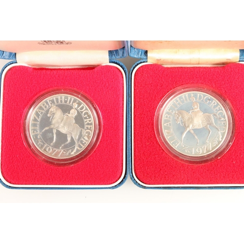 1323 - The Royal Mint UNITED KINGDOM Queen Elizabeth II (1952-2022) six silver proof crowns to include 1977... 