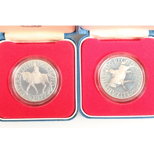 1323 - The Royal Mint UNITED KINGDOM Queen Elizabeth II (1952-2022) six silver proof crowns to include 1977... 