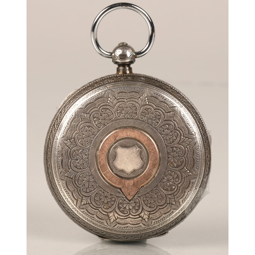 82 - Silver open face pocket watch