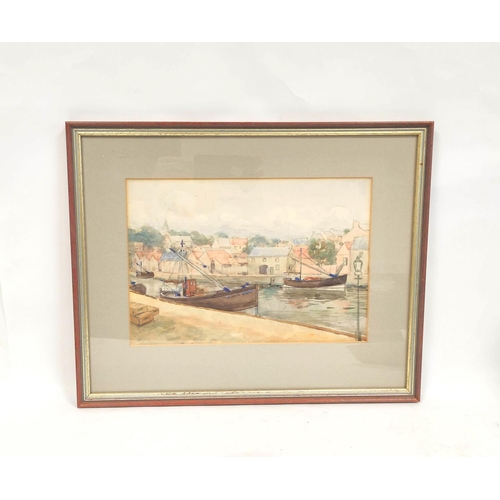 232B - 19th Century School.Harbour Scene. Watercolour.23cm x 30cm