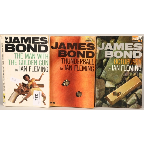 234 - Ten James Bond Pan paperback books.