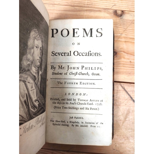 162 - PHILIPS JOHN, of Christ-Church, Oxon.  Poems on Several Occasions. Eng. port. frontis. 46pp. 4th ed.... 